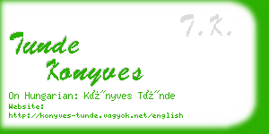 tunde konyves business card